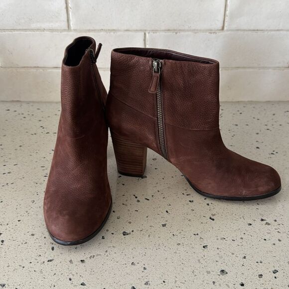 Cole Haan Cassidy Nike Air Chestnut Brown Nubuck Ankle Boots Heels Women’s 9.5B - Picture 10 of 12